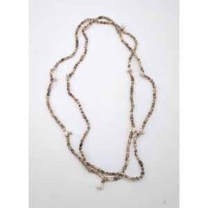 2 - Natural Seashell Sea Shell long Necklace